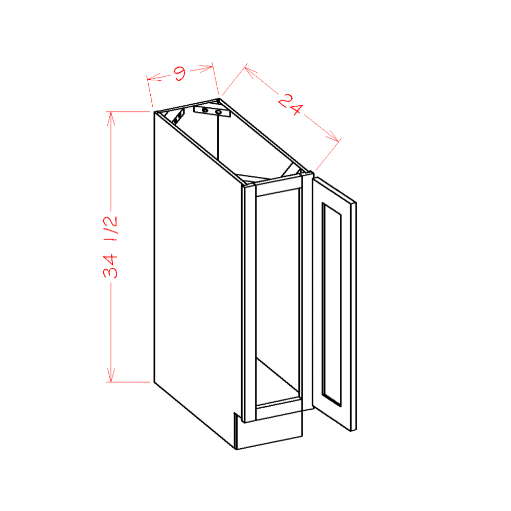 Torrance White Tray Base Cabinet RTA Cabinets DIY