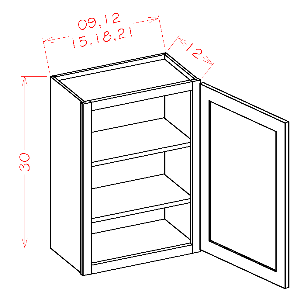 Oxford Mist Wall Cabinet RTA Cabinets DIY