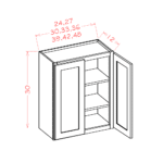 Edgeline White Wall Cabinet