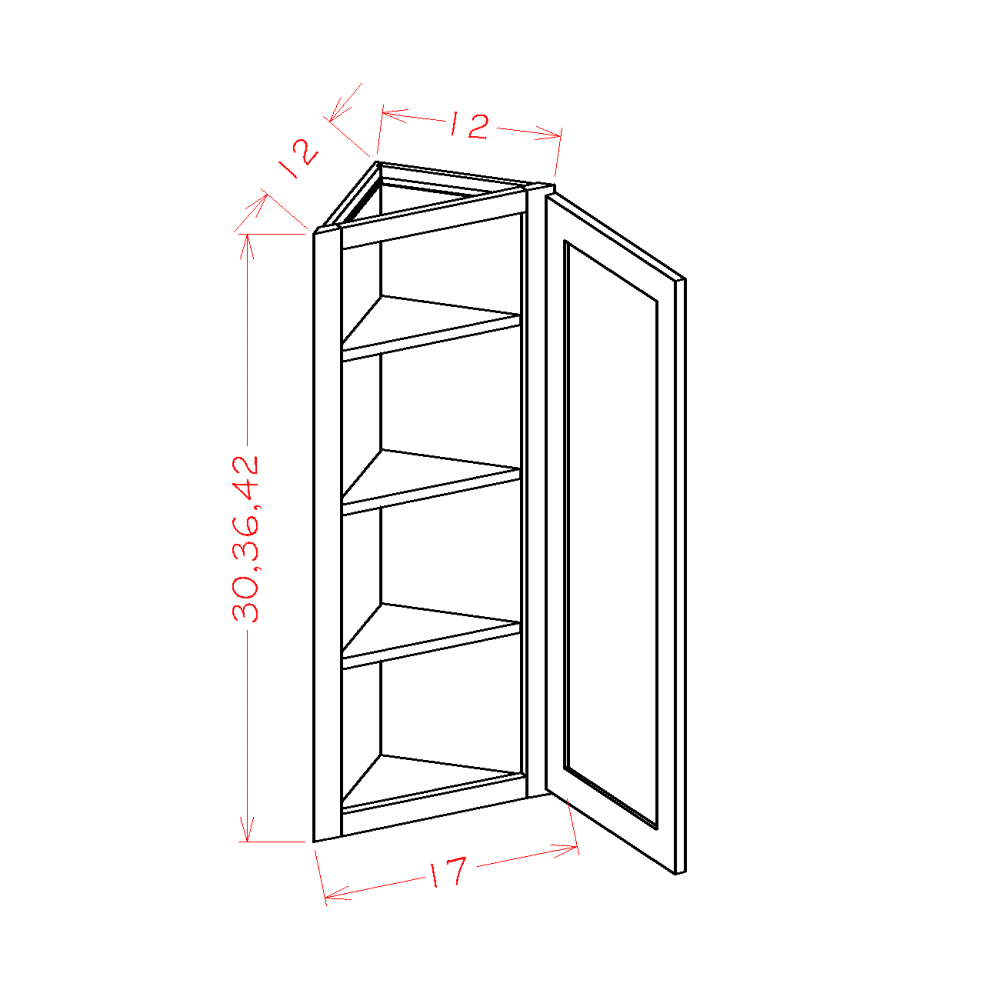 Oxford Mist Angle Wall Cabinet RTA Cabinets DIY