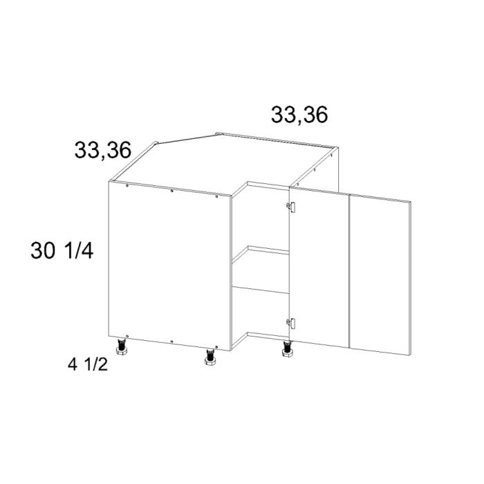 Torino Grey Wood Base Easy Reach Cabinet