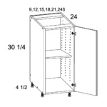 Torino Grey Wood Full Height Door Base Cabinet