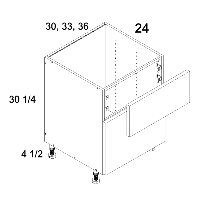 Palermo Gloss White Farm Sink Base Cabinet