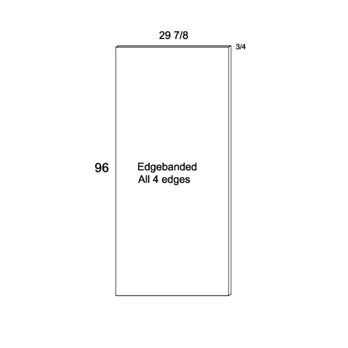 Palermo Gloss White Tall Overlay Panel