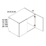 Torino Grey Wood 24"D Two Door Wall Stacker Cabinet