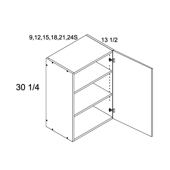 Palermo Gloss White One Door Wall Cabinet