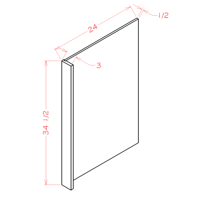 Shaker Grey Dishwasher Return Panel