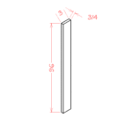 Shaker White 3"W Tall Filler