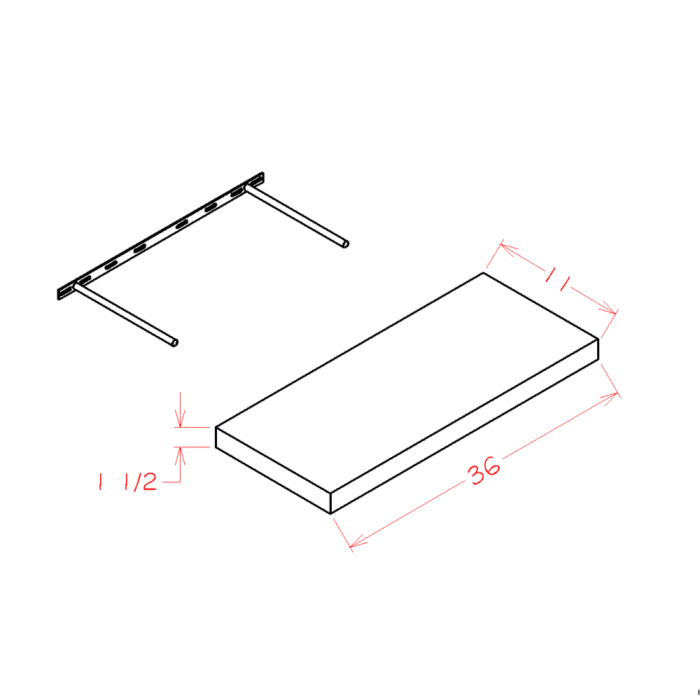 Shaker Grey Floating Shelf