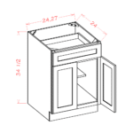 Shaker Dove Base Cabinet