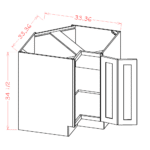 Shaker White Base Easy Reach Cabinet