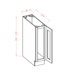 Shaker Black Tray Base Cabinet