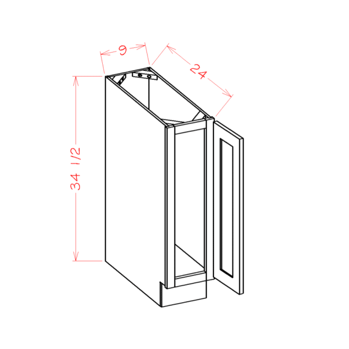 Shaker Honey Tray Base Cabinet