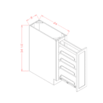 Shaker Grey Base with Shelf Pullout