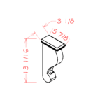 Shaker White Corbel