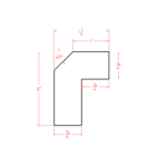 Shaker Cinder Angle Light Rail Moulding