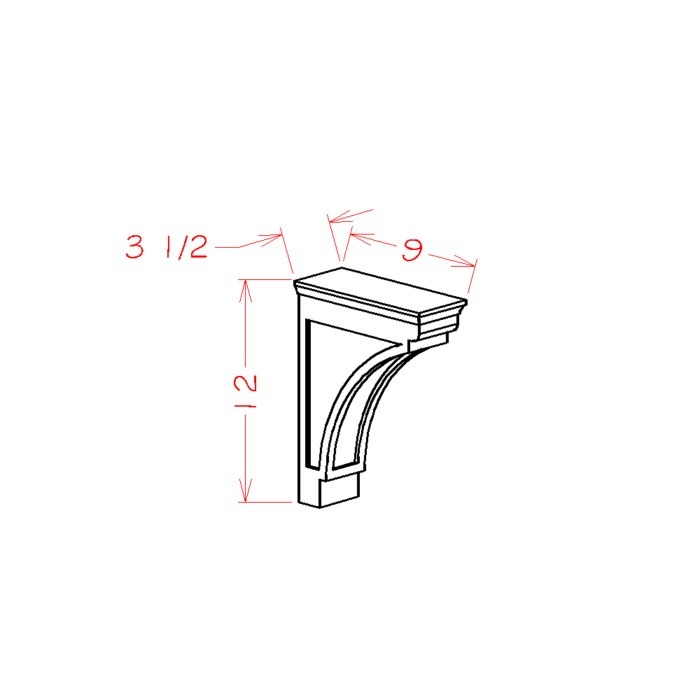 Torrance White Modern Corbel