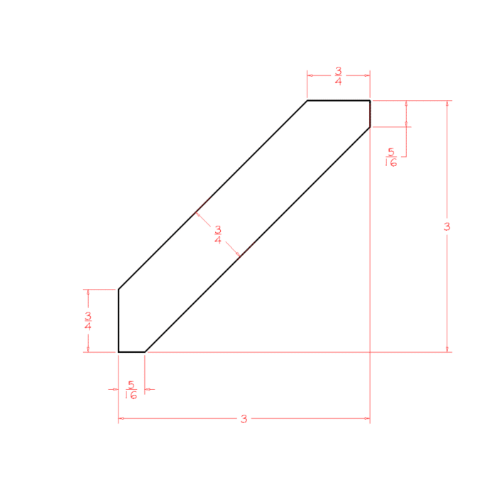 Shaker Honey Large Angle Crown Moulding