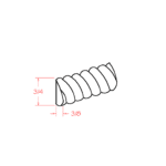 Casselberry Antique White Rope Moulding