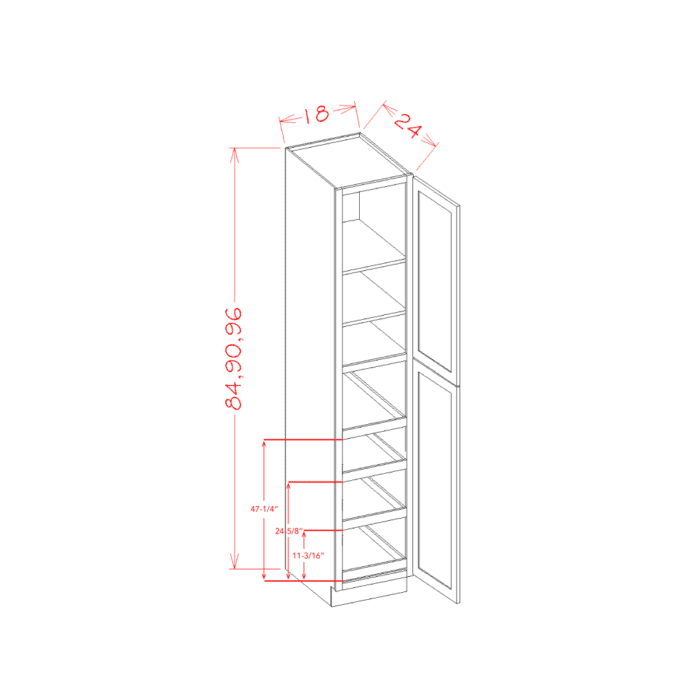 Edgeline White Two Door Utility Rollout Shelf Cabinet Kit