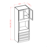 Shaker Black Universal Oven Cabinet