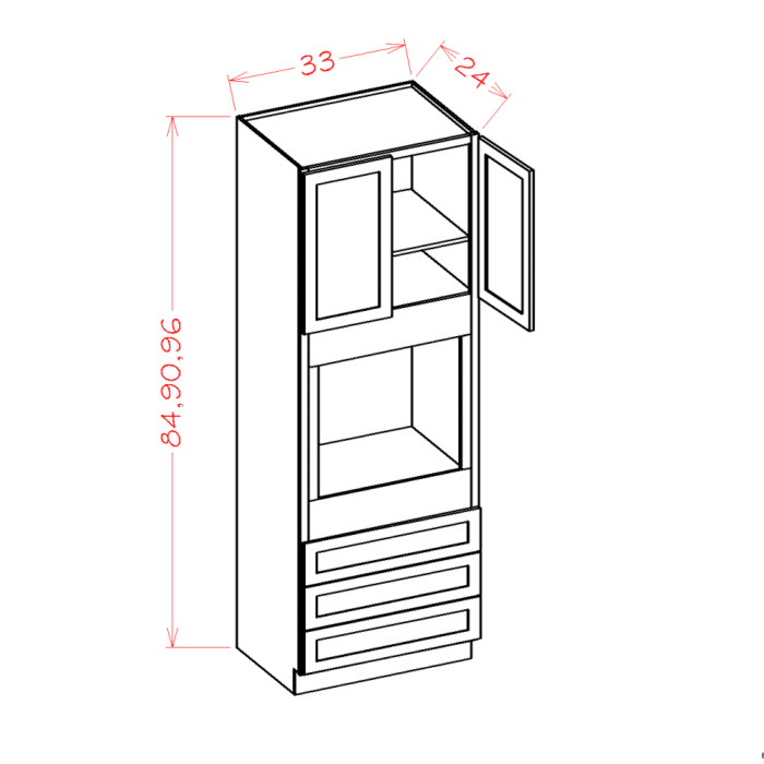 Torrance White Universal Oven Cabinet