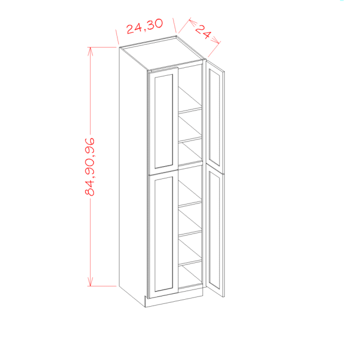 Oxford Mist Four Door Utility Cabinet