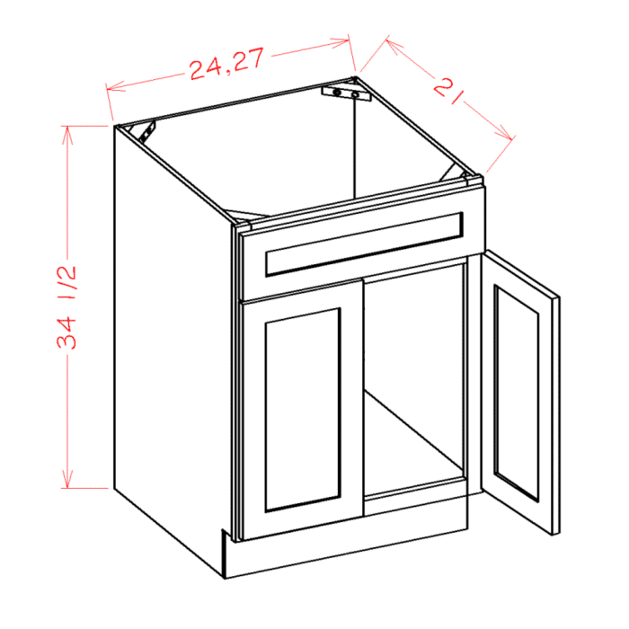 Shaker Navy Vanity Sink Base Cabinet