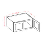 Shaker Black Wall Refrigerator Cabinet