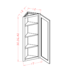 Torrance White Angle Wall Cabinet