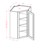 Shaker Black Wall Diagonal Corner Cabinet