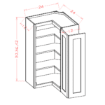 Shaker Cinder Wall Easy Reach Cabinet