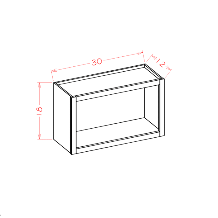 White Wall Open Cabinet