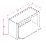 Dove White Wall Microwave Cabinet Kit